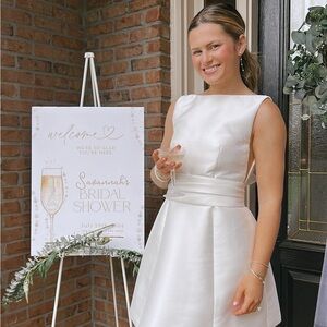 Naya Sleeveless Bow Dress in White